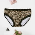 thumbnail image 1 of dazeni Women Low Waist Panties Lightweight Breathable Leopard Print Underwear Seamless Underwear Fashionable Bikini Shorts Medium, 1 of 9