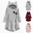 thumbnail image 1 of dazeni Women's Blanket Hoodie Sweatshirts Wearable Hoodie Blanket Oversized Hooded Sweatshirt with Pocket Sherpa Fleece Plush Hoodies, 1 of 4