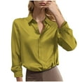 thumbnail image 1 of dazeni Women's Button Down Shirts Long Sleeve Basic Classic Soft Shirt Collared Fashion Dressy Casual Business Office Blouse S-3XL, 1 of 5