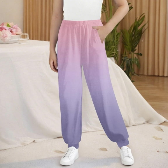 dazeni Women's Causal Sweatpants Trendy Tie Dye Pajama Pants Jogger Bottoms Yoga Workout Joggers Cute Sweats with Pockets Purple