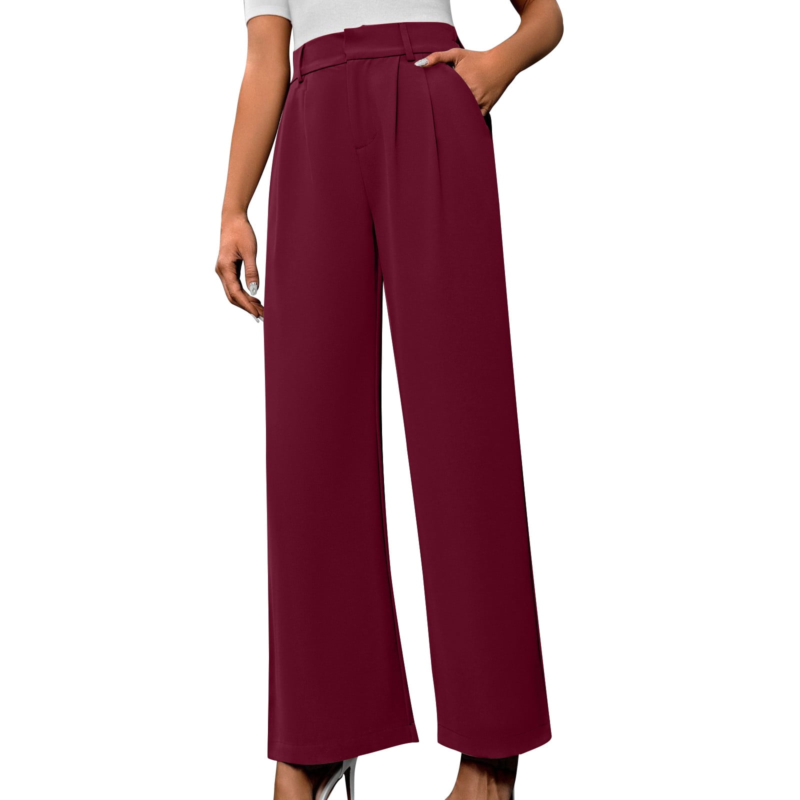 dazeni Women's High Waisted Dress Pants 2024 Fall Stretch Work Slacks ...