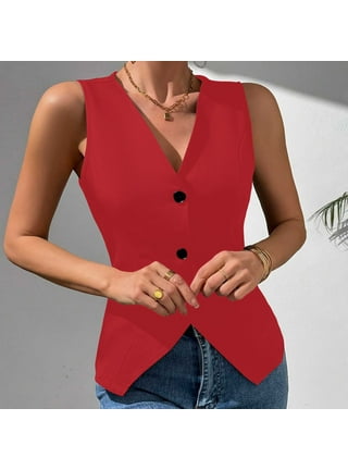 Womens Vests in Womens Coats | Red - Walmart.com