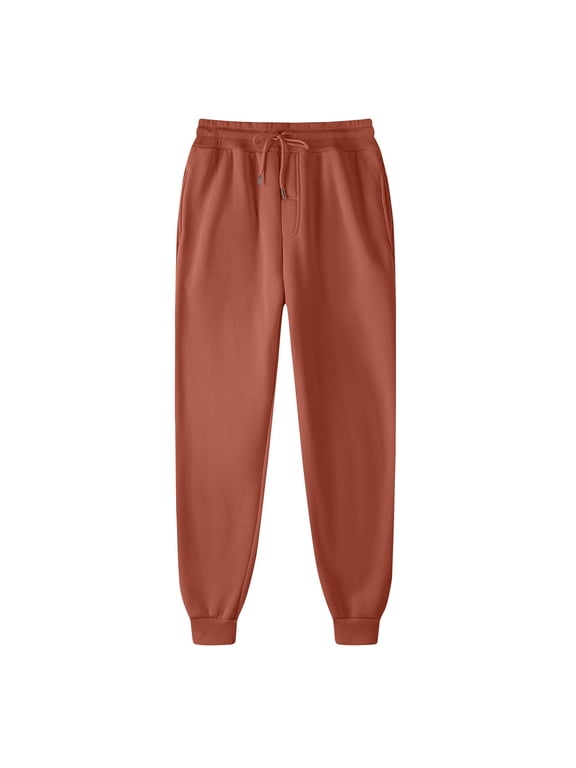 Womens Jogger with Pockets Comfy Athletic Running Petite/Regular Sweatpants Casual Drawstring Sweatpants for Travel Watermelon Red L