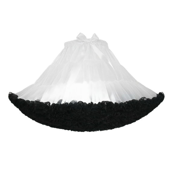 dazeni Womens Mesh Tutu Skirts Multi Layered Pleated Tulle Petticoat Tutu Puffy Birthday Party Skirt Tie Dye White Free Size