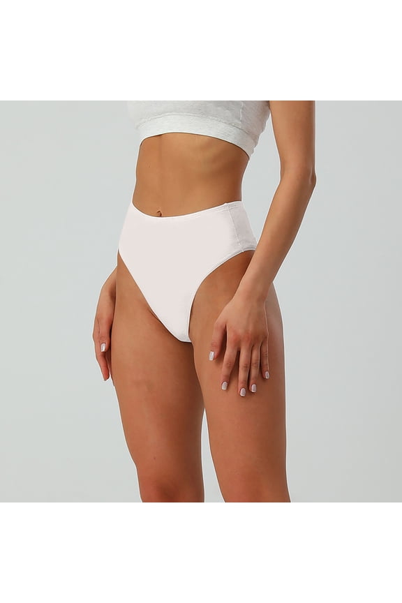 Womens Seamless Bikini Underwear No Show Breathable Stretch Panties High-Cut Full CoverageCotton Bikini Panties XX-Large