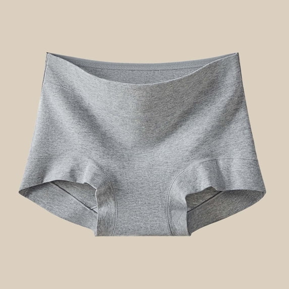 dazeni Womens Seamless Underwear No Show High Waisted Panties Invisible Full Coverage Soft Cotton Breathable Briefs Medium Gray