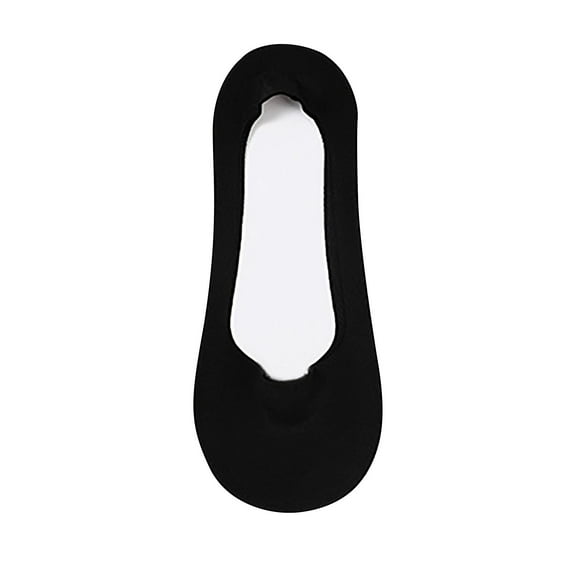 dazeni Womens Socks Breathable Non Slip Low Cut Socks for Womens Invisible Liner Footies No Show Socks Lightweight Seamless Silk Socks for Flats Loafers Black Free Size