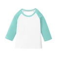 thumbnail image 1 of dazeni Y2K 3/4 Sleeve T Shirts Drop Shoulder Crew Neck Tee Fashion Tops for Teen Girls Playdates 3-14 Years, 1 of 6
