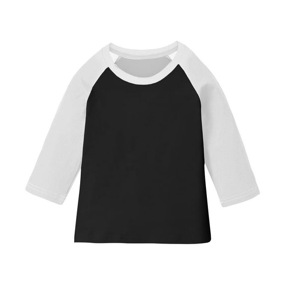 dazeni Y2K 3/4 Sleeve T Shirts Drop Shoulder Crew Neck Tee Fashion Tops for Teen Girls Playdates 3-14 Years