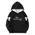 thumbnail image 1 of dazeni Yes , I'm Still Cold Fleece Lined Hoodies for Teen Girls Cute Bow Oversized Hoodies with Pockets Fashion Long Sleeve Preppy Clothes Black 110, 1 of 6