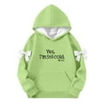 thumbnail image 1 of dazeni Yes , I'm Still Cold Fleece Lined Hoodies for Teen Girls Cute Bow Oversized Hoodies with Pockets Fashion Long Sleeve Preppy Clothes Mint Green 110, 1 of 6
