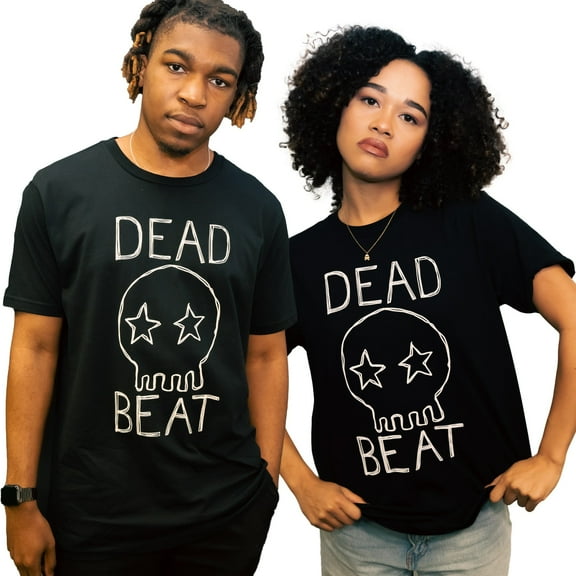db deadbeat Skull Motif Screen Print Eco-Friendly T-Shirt, Men's & Unisex
