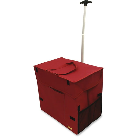 Smart Travel/Luggage Case for File, Electronic Equipment - Red - Slip Resistant, Water Proof - Handle - 18.8" Height x 13" Width x 4.5" Depth