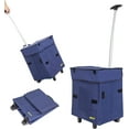 thumbnail image 1 of dbest products Smart Cart, Blue Collapsible Rolling Utility Cart Basket Grocery Shopping Teacher Hobby Craft Art, 1 of 3