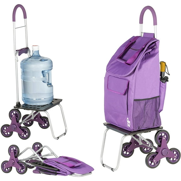 dbest products, Purple 150 lbs Max Weight Folding 16.5" x 20" x 37.5" Stair Climber Dolly
