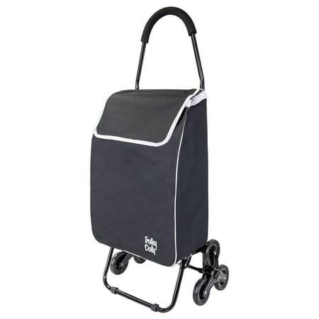 dbest products Stair Climber Trolley Dolly Sport Grocery Cart 3 Wheels Heavy Duty Shopping Hand Truck Made for Condos Apartments, 40 inch Handle Height Carrito de Compras con Ruedas, Black