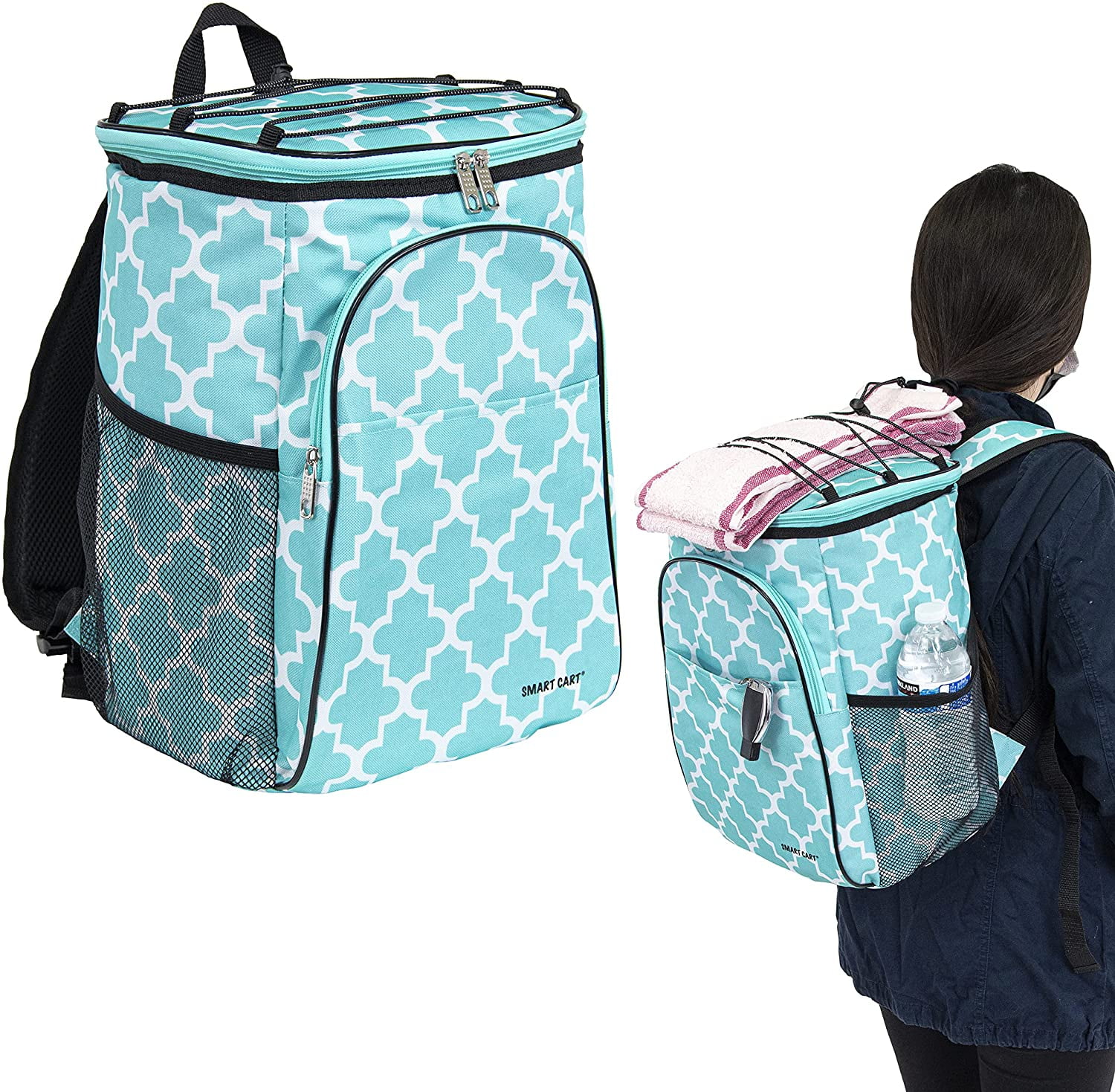 dbest products Unisex Moroccan Tile Leakproof Polyester Insulated Backpack Lunch Box
