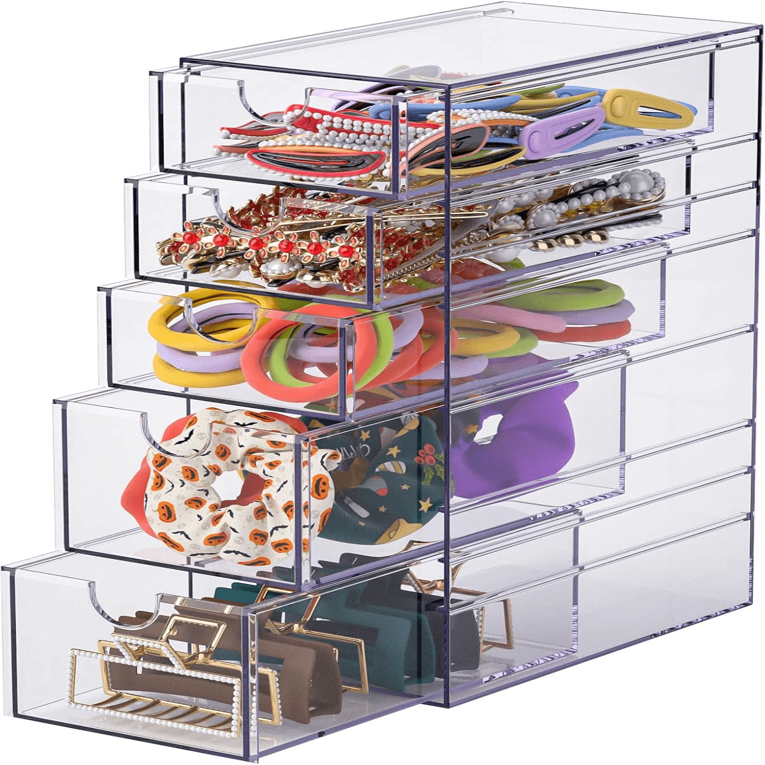 dbuonwo Clear Containers for Hair Accessory Organizing Plastic Hair ...