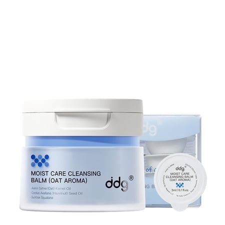 ddg Cleansing Balm Set,Makeup Remover Balm for Sensitive Skin,Facial Cleanser for Heavy Makeup Removal,with Natural Plant Oils,Nourish & Hydrate(100ml&3ml*10))