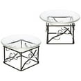 thumbnail image 1 of ddi 1996605 metal candle holder with glass plate - black case of 48, 1 of 1