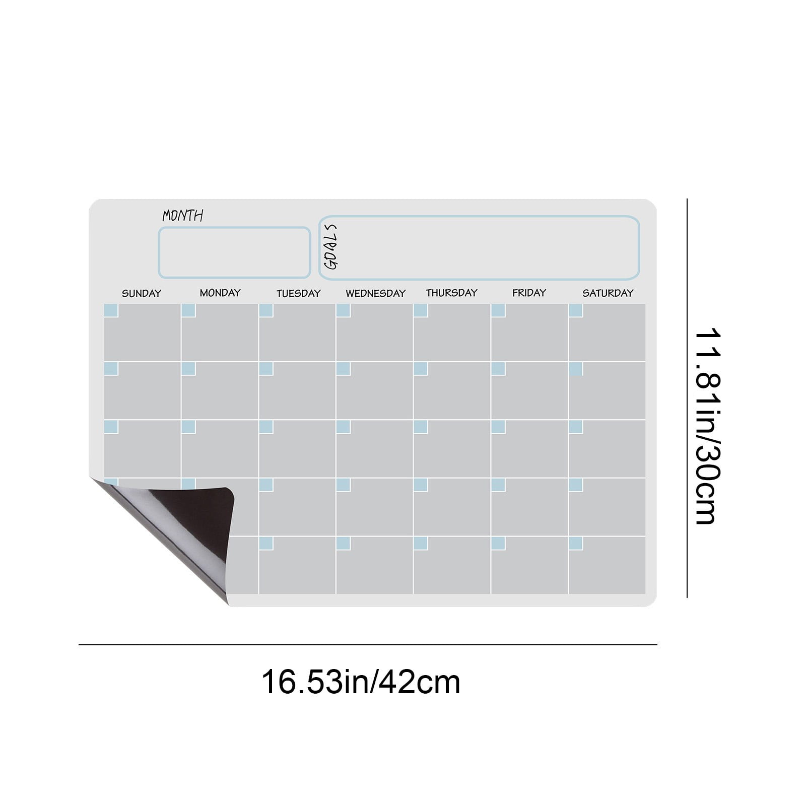 ddioayh 1PCS Magnetic Reusable Calendar Planner Set, Dry-Erase Board Refrigerator Magnets with Markers, Home Office Kitchen Organization Tools for Refrigerator Door Wall Planning