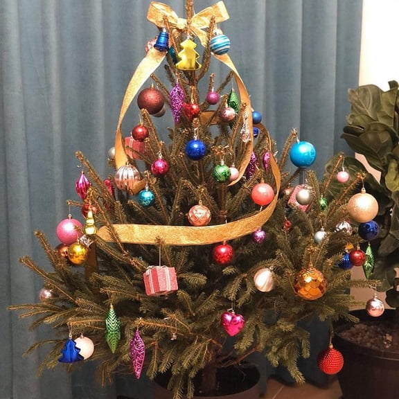 ddioayh 20pc Christmas Ball Decorations 2-4cm Shimmering Ornaments with Random Colors for Holiday Tree Decorations