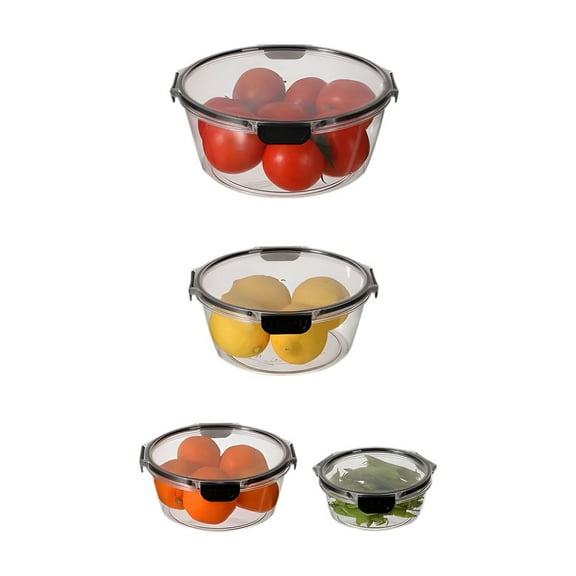 ddioayh [4-Pack]Glass Meal Prep Containers, Can Portion Control with Upgraded Snap Locking Lids Glass Food Storage Containers, Microwave, Oven, Freezer and Dishwasher
