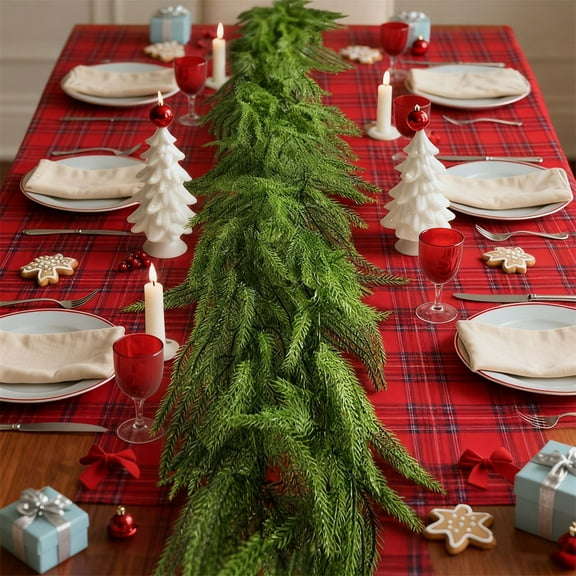 ddioayh [Artificial Rattan Strips, Realistic Green Durable Christmas Decoration for Fireplace Stairs Doors, 10x10x5 Inches 570g, Indoor/Outdoor Use for Holiday Wedding Scenes]