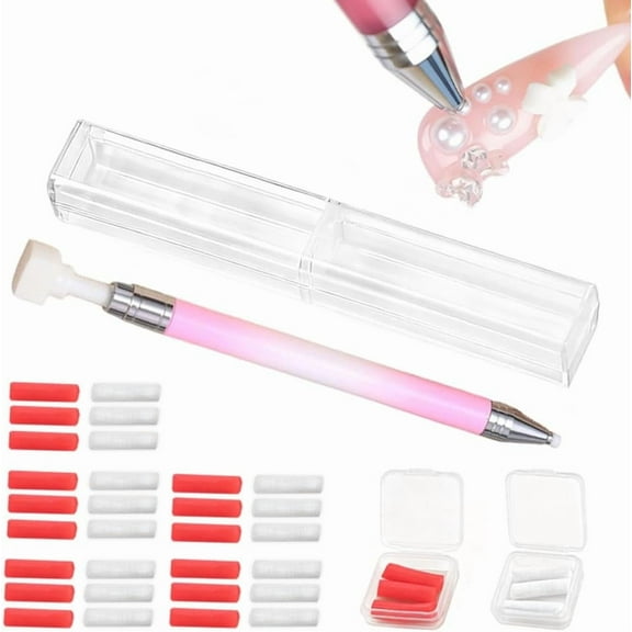 ddioayh Automatic Refillable Wax Pen for Nail Art, DIY Crafts with Ergonomic Grip, Precise Rhinestone Placement, Reusable Design (5.9in)