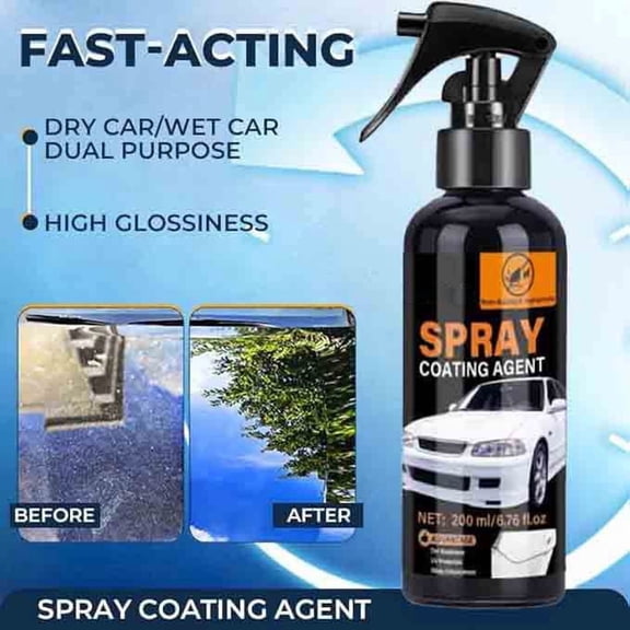ddioayh Car Coating Spray Hydrophobic Ceramic Coating Auto Paint Protection for All Vehicles Enhances Gloss and Provides Long Lasting Protection Easy Application with Microfiber Cloth 200ml
