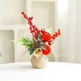 thumbnail image 1 of ddioayh Christmas Decoration Artificial Poinsettia Berries Pine Cones Waterproof Sunproof 30x20x20cm, 1 of 6