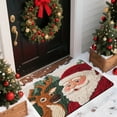 thumbnail image 1 of ddioayh Christmas Doormat With Faux-Knit Santa Claus Design Anti-Slip Bath Mat for Holiday Decoration 60x40cm, 1 of 6