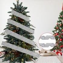 ddioayh Christmas Ribbon for Gift Wrapping and Tree Decoration - 5cm Wide 2m Long Sturdy Wired Edge Design - Multipurpose Festive Craft Accessories