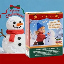 ddioayh Christmas Snowman Making Kit with Non-Melting Artificial Snow for Winter Decoration 120g Reusable Snow Powder for Crafts