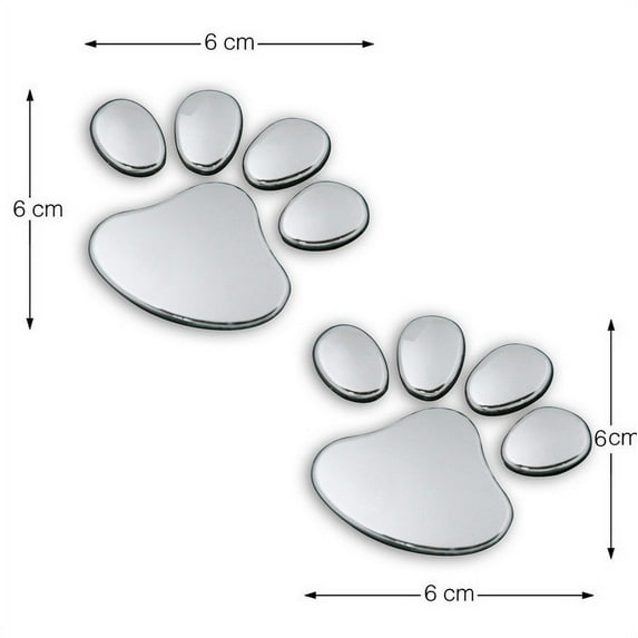 ddioayh 2 Pcs Dog Paw Footprint Sticker Decal Auto Car Emblem Decal Decoration