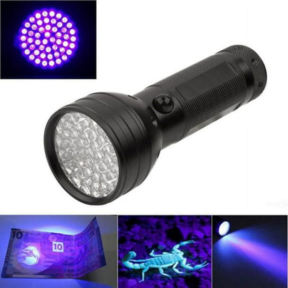 ddioayh 51 LED UV Flashlight Black Light Flashlight, Durable and Long-Lasting, Portable UV Black Light, for Pet Urine Detection, Home, Hotle Bed Bug & Hunting Scorpions