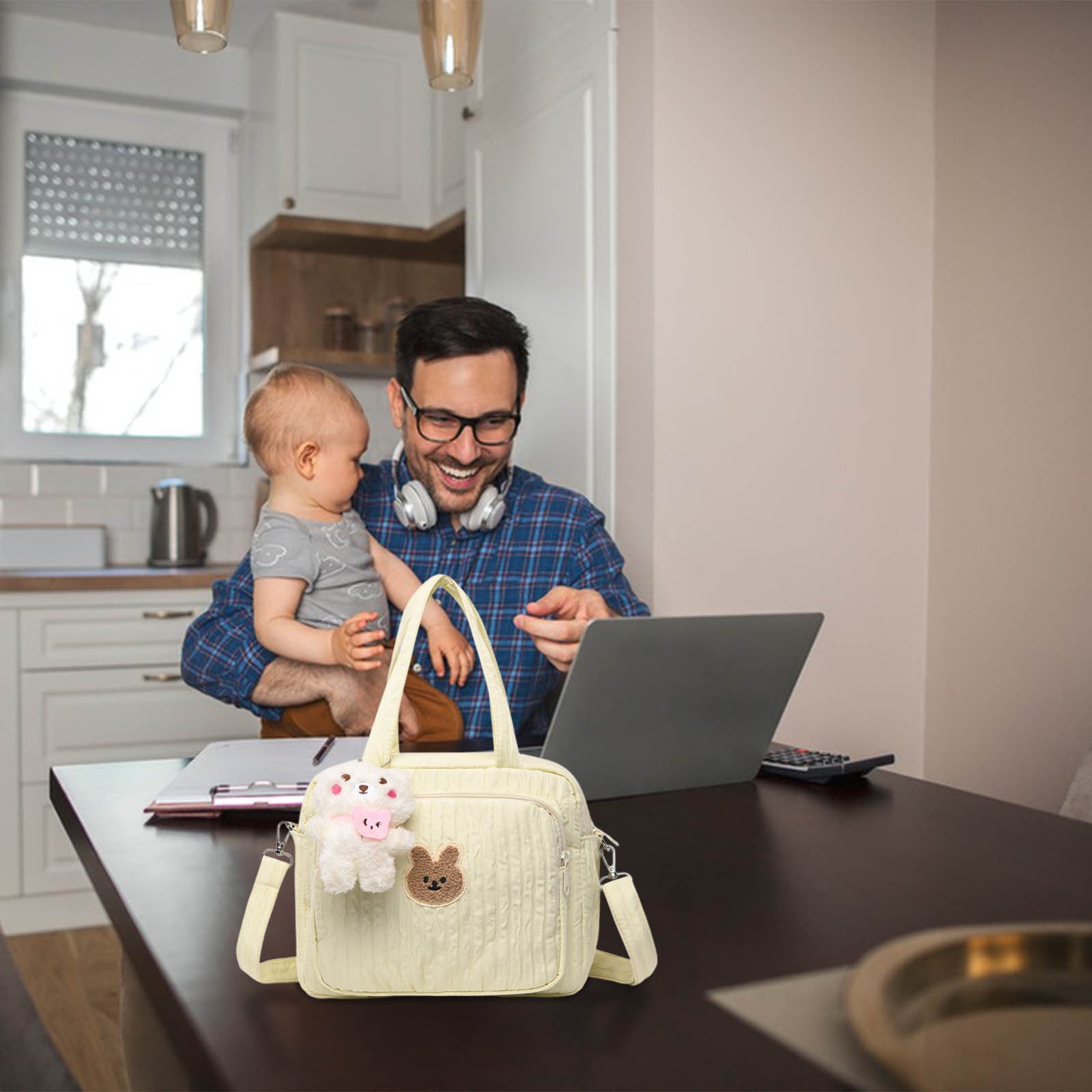 ddioayh Baby Diaper Tote Bag,Cute Baby Stroller Bag,Crossbody Bag Maternity Bag,Perfect for Travel and Outgoing,Baby Things Storage Bag