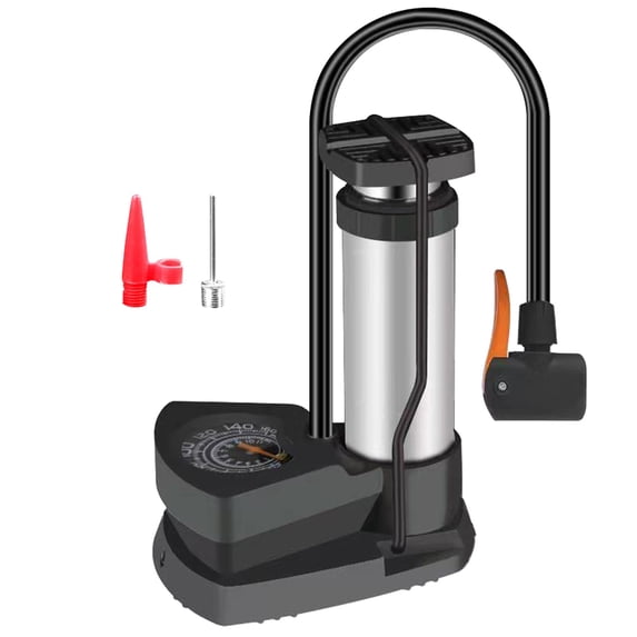 ddioayh Bike Pump,Upgraded Mini Portable Bicycle Pump,Foot Bike Pump with Pressure Gauge,Tire Inflator Device,Compatible Universal Presta and Schrader Double Valve Bicycle Air Pump