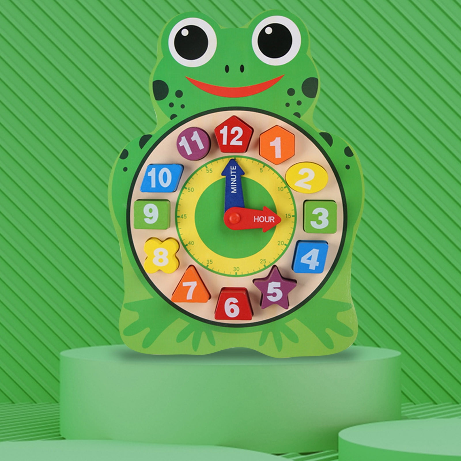 ddioayh Digital Clock Toy,Wooden Educational Children's Teaching Toy ...