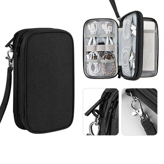 ddioayh Electronic Organizer,Travel Cable Accessories Bag,Pouch Portable Waterproof Storage Bag,Electronic Organizer Case for Cable,Mouse,USB Cable,Cord,Charger,Phone,Earphone