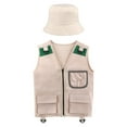 thumbnail image 1 of ddioayh Kids Cargo Vest and Hat Set with Pockets,Outdoor Adventure Kit for Young Kids,Party Favors,Dress up,Cargo Vest and Hat Set for Camping fishing Exploration, 1 of 6