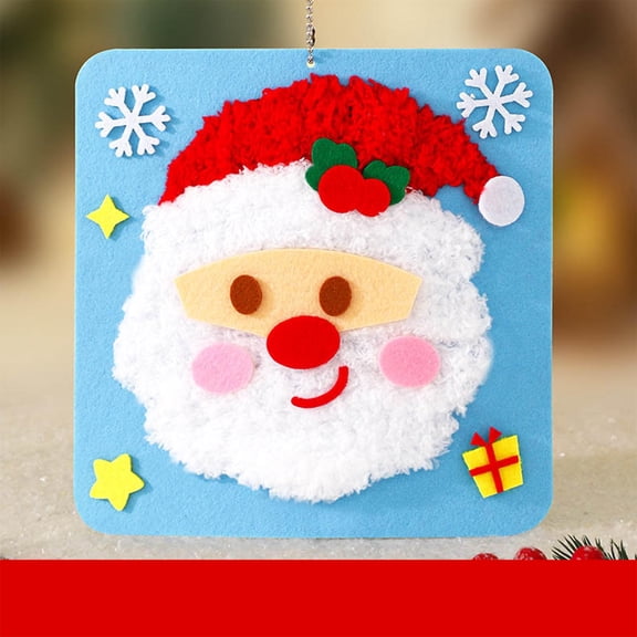 ddioayh DIY Embroidery Kit With Handmade Sewing Yarn Art For Christmas - 20x20cm Creative Craft Materials For All Ages & Skill Levels