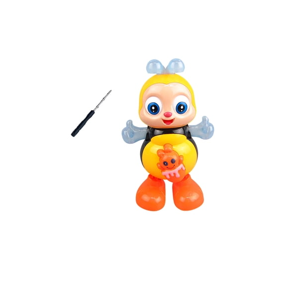 ddioayh Dancing Bee Toy 2PCS with Screwdriver Gift Interactive Musical Light Up Educational Infant Toy