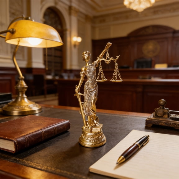 ddioayh Desk Decoration 3D Justice Goddess Statue Vintage European Style with Fine Casting Technology for Office Living Room Indoor Decor