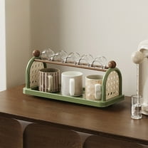 ddioayh Desktop Storage Rack Multi-Compartment Organizer with Large Capacity for Kitchen & Home Organization, 35.6x16.1x15.2cm Durable Space-Saving Shelf