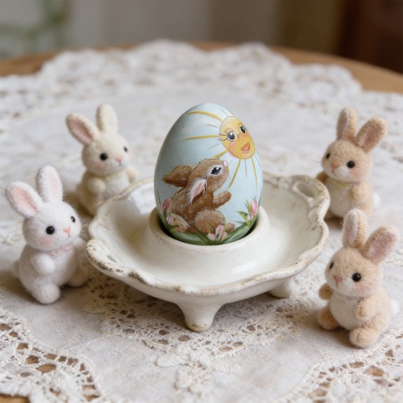 ddioayh Easter Decoration Eggs with Hand Patterns Floral Prints and Dotted Details Non-Toxic Kid Safe for Egg Hunts Centerpieces Wreaths and Home Decor