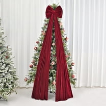 ddioayh Extra Large Burgundy Velvet Bow for Christmas Tree Decorations, 180CM Holiday Decorative Hanging Ornament with Flexible Wire for Home, Mantel & Garland