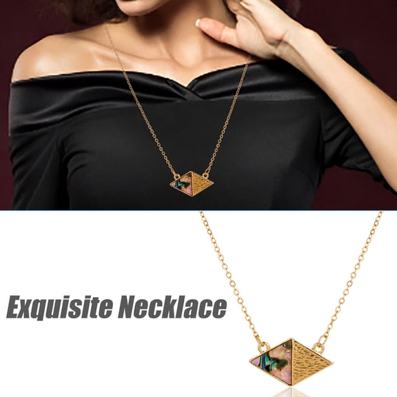 ddioayh Fashion Asymmetrical Abalone Shell Alloy Necklace for Women
