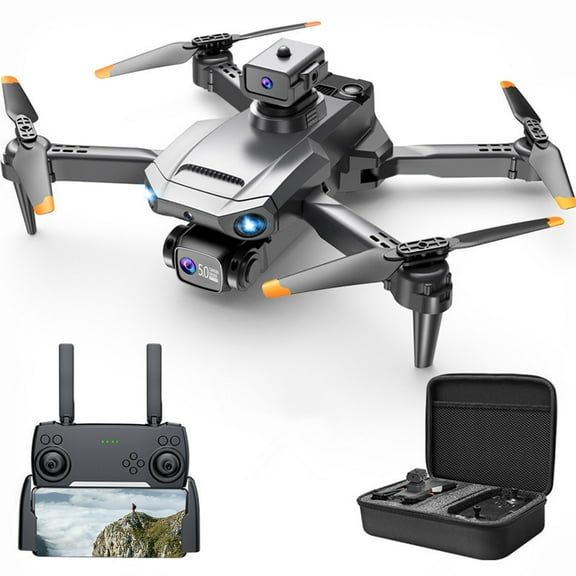ddioayh Foldable FPV Drone With Electronic Regulation 360° Obstacle Avoidance, Dual 1080P WiFi Camera, VR Support, LED Lights, Trajectory Flight For Adults & Kids