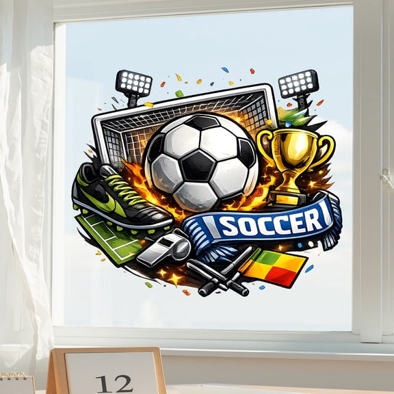 ddioayh Football Wall Decals Stickers For Home Decor With Lovely Patterns Easy To Peel And Reposition 43x38cm